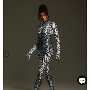 Monochrome Geometric Jumpsuit